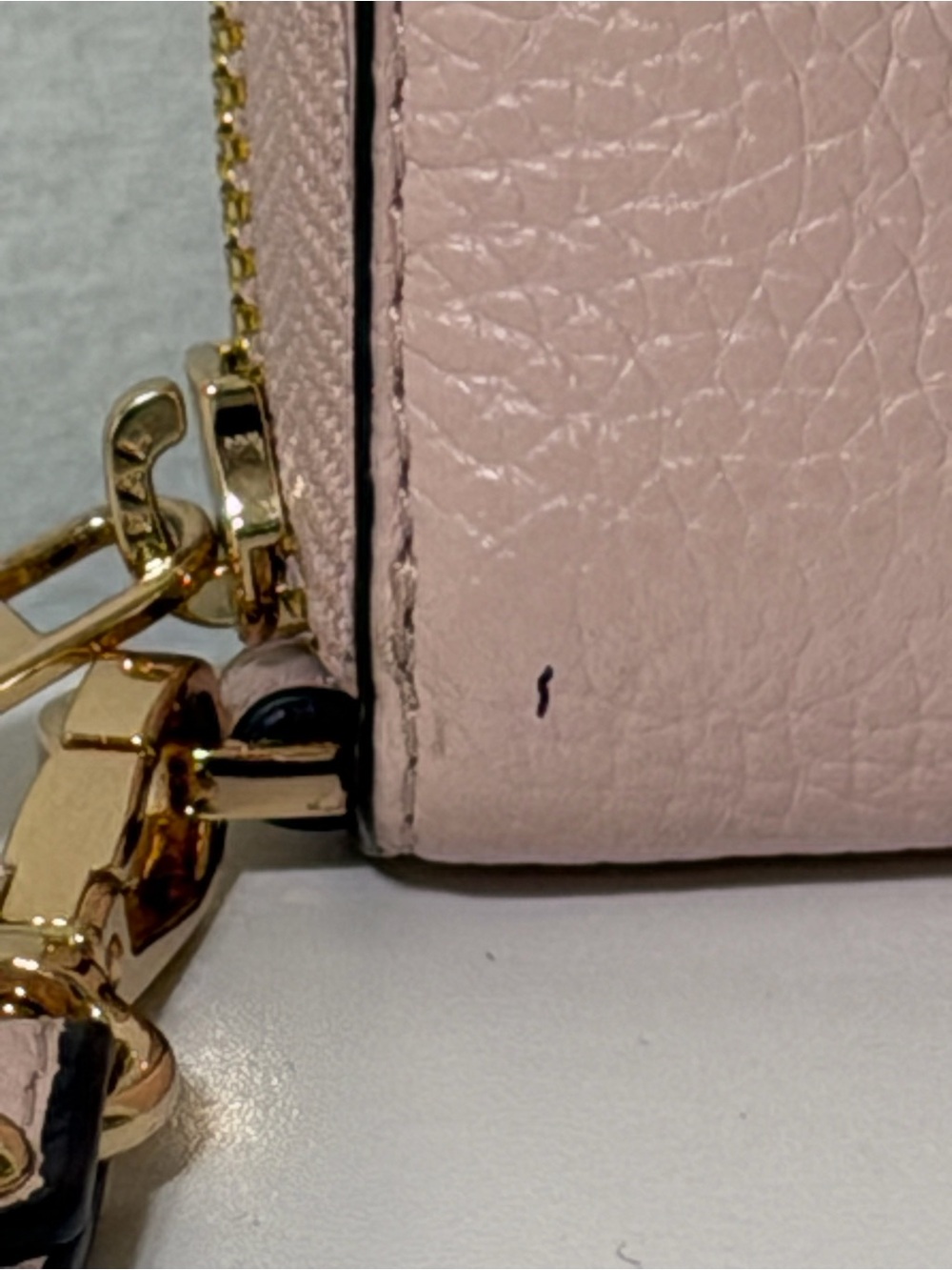 Michael Kors Blush Pink Pebbled Leather Zip Around Wristlet - Picture 4 of 5